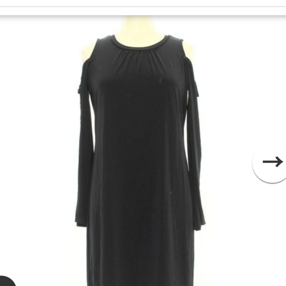 Michael Kors black dress with open shoulders